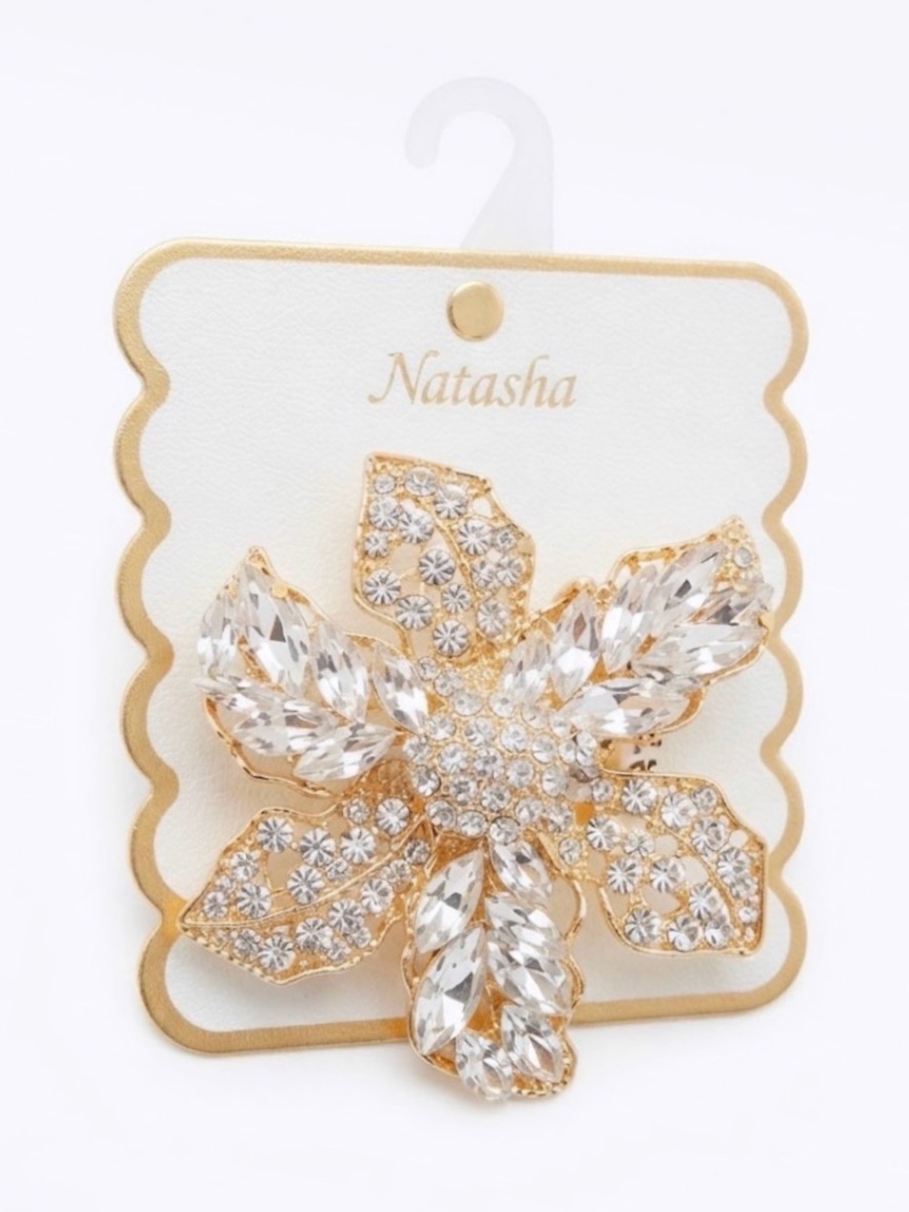 NWT ⚜️💎⚜️ Natasha Floral Rhinestone Pin Brooch
